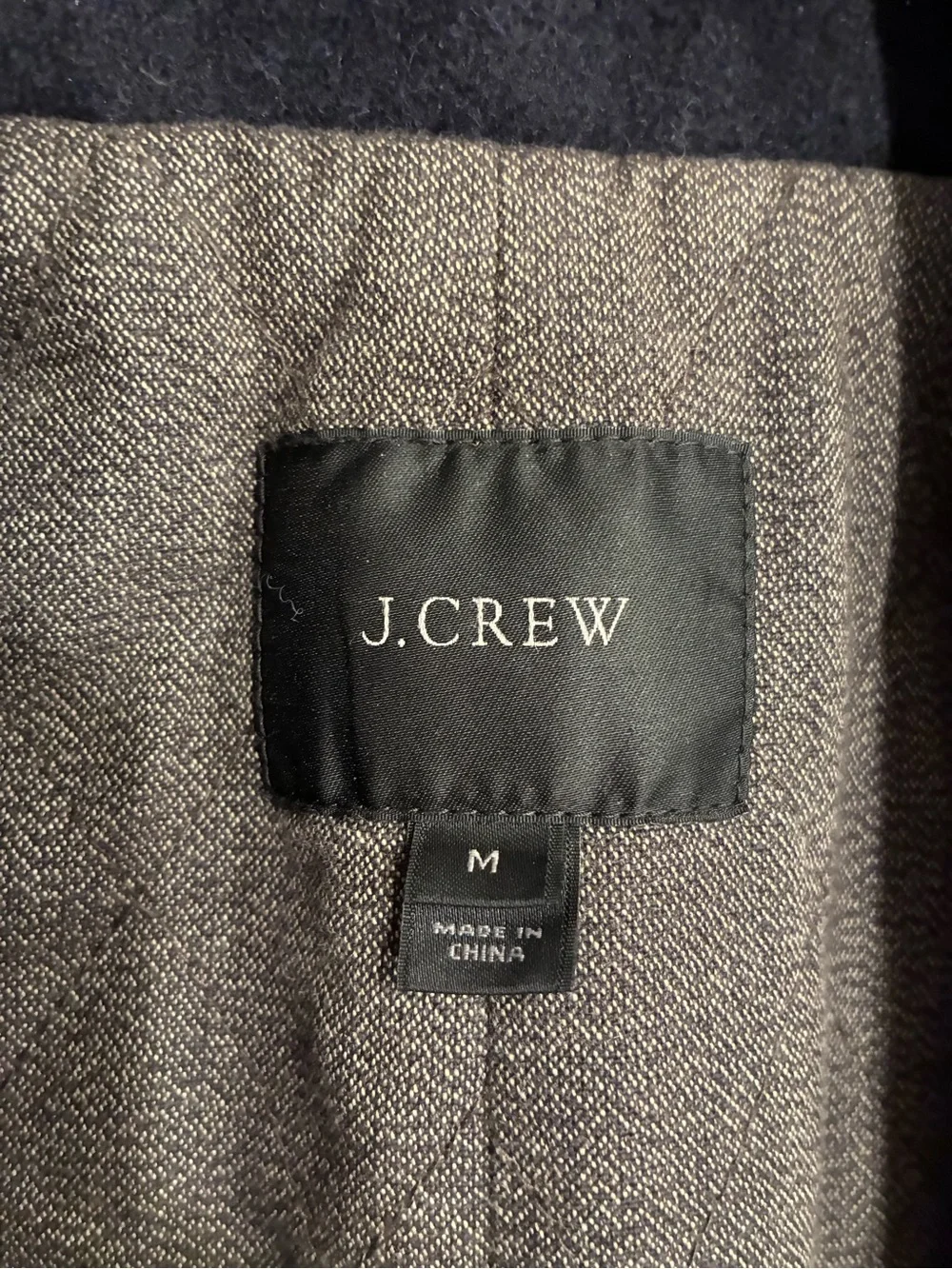 J. Crew Men’s Thinsulate Dock Wool Pea Coat Navy Blue Size M